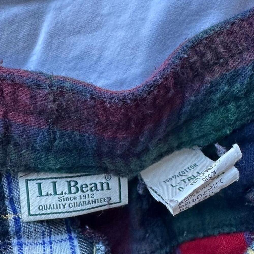 Vintage llbean red green and